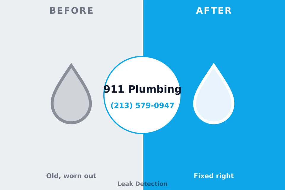 Before and after: plumbing repair La Habra Heights, CA